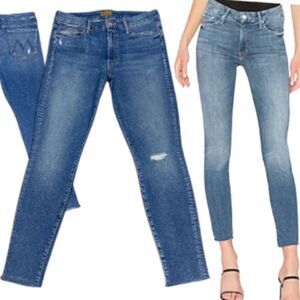 MOTHER Blue Ankle & Cropped Jeans